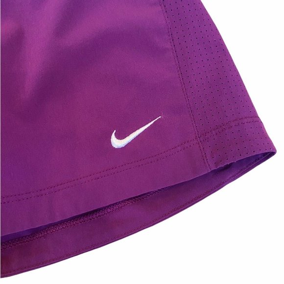Girls Nike Athletic Running Shorts Size M Medium - Short Lined - Purple and Blue - Picture 3 of 4
